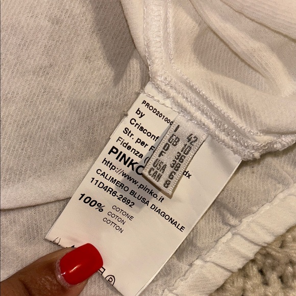 Pinko Ivory Ruffled Top - Picture 4 of 5